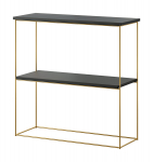 Riiul Furniture Toni, must/kuldne