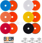 ADBL poleerimispadja poleerimisk&auml;sn Velcro kinnitusmenetlusega kahekordse aktiivsusega professionaalne kvaliteet &Oslash; 125mm (punane/pehme poola)