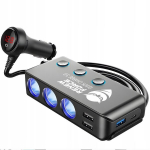 Autolaadija USB splitter 18W/120W 12/24V