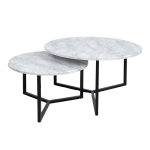 2-diivanilaua komplekt Home4You Akira, valge/must
