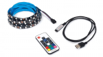 LED lindikomplekt 5V IP20 3m - RGB + USB kontroller koos RF puldiga teleri taustavalgustuseks
