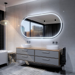 Peegel LED-valgustusega Vannituppa, Magamistuppa, Elutuppa - Palermo - 180 cm, 60 cm, LED Veidrodis Modelis - Palermo 180 cm x 60 cm