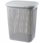 Pesukorv 50L suur plastikkonteiner kaanega hall