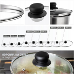 Kuumakindel klaasist kate poti ja panni jaoks, 16 cm