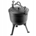 Malmist jahipada 10L l&otilde;kkepottgrill r&ouml;stimiseks, Ketaus medžioklės katilas 10L laužo kepsninė kepsniams