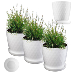 3x lillepott 30cm kate + valge alus