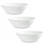 3x salatikauss 19cm klaaskausid supisuupistete jaoks, valge