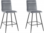 2 baaritooli komplekt Notio Living Zeta, hall/must