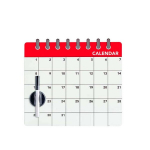 Magnettahvel-kalender White, valge