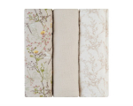 Musliinist m&auml;hkimislinad KikkaBoo Secret Garden Beige, 100x100 cm, 3 tk.