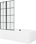 Vann Mexen Cube koos viimistluse ja klaasist seinaga, 170x80 cm + 100 cm