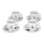 Bialetti Carousel - Elegantne 4-osaline tasside ja tasside komplekt