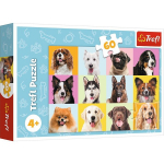 puzzle trefl puppies, 60 tk.