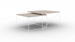 2-osaline kohvilaudade komplekt ADRK Furniture Licco, pruun/valge