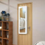 Costway ehtekapp rippuv LED valgustusega hoiukapp 36,5 x 11,5 x 120 cm valge