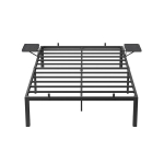 Voodiraam 140 x 200 cm metallist hoiuriiulitega