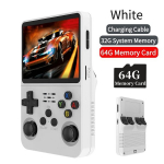 M&auml;ngukonsool Avatud l&auml;htekoodiga R36S Retro pihuarvuti m&auml;ngukonsool, 3,5-tolline IPS-ekraan, Linuxi 3D kahes&uuml;steemne kaasaskantav videom&auml;ngija tugi 15000+ m&auml;ngu, 64G ir 32G