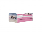 Lastevoodi ilma madratsita/sahtliga Kocot Kids BabyDreams Pink galloping horse, roosa