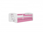 Lastevoodi ilma madratsita/sahtlita Kocot Kids BabyDreams Pink cat, roosa