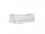 Lastevoodi ilma madratsita, sahtliga Kocot Kids BabyDreams White cat, valge