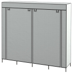 Riidekapp, uksed, 2 riidepuud, 10 riiulit, hall