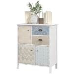 Sideboard, Shabby Chic kummut, 2 sahtlit, 3 kapiust, m&auml;nnipuit, 68x34x80cm, valge