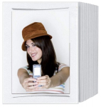 Daiber fotovoldik 1x125 13x18 endless, valge/hall brush stroke