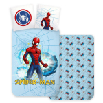 Laste voodipesukomplekt Spiderman Light Blue 100x135 cm, 2-osaline