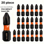 5/10/20tk 25mm/1Toll PH2 L&ouml;&ouml;gikruvikeerajaotsik, Plasttooted, Puut&ouml;&ouml;, Metallt&ouml;&ouml;, 20 vnt