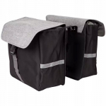 Kahekordne jalgratta pagasikott Walfort, 40 l, must/hall