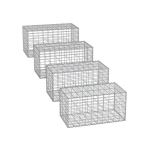 Gabioonkorvid 100 x 30 x 30 cm komplektis 4tk, h&otilde;bedane