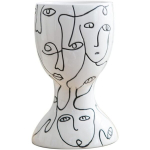 Vaas Faces, valge, 19cm
