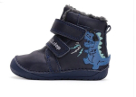 Talvised nahast saapad "Barefoot" D.D.Step  W070-42838-W. Royal Blue.