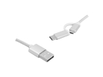 Universaalne Usb-a-usb-c / Microusb 2in1 kaabel, 1m