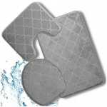 Komplektis 3 vannitoamatti, libisemisvastane imav matt