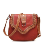 Crossbody Hollow Out PU nahast Messenger Bags-kohv