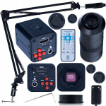 Mikroskoobikaamera Rosfix Norma Black PRO KMNBP-HDMI &ndash; FullHD HDMI-v&auml;ljund, 16 MP fotod, Komplekt reguleeritava varre ja 100x objektiiviga