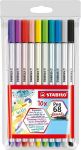 Pochette x 10 pintslite STABILO Pen 68 brush
