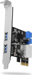 Adapter Axagon PCEU-232VL PCIe, 2+2 x, USB 3.0, UASP, VIA + LP