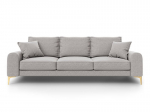 Kolmekohaline diivan Mazzini Sofas Madara 222 cm, helehall
