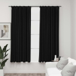 vidaXL pimendavad kardinad konksudega, 2 tk antratsiit 140 x 175 cm, Antracito