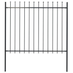 vidaXL terava otsaga aed, terasest, 1,7 x 1,5 m, must