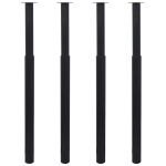 vidaXL teleskoop-lauajalg, 4 tk, must, 710&ndash;1100 mm