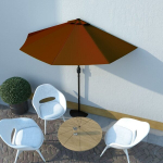 vidaXL r&otilde;du p&auml;ikesevari alumiiniumpost terrakota 270x135x245 pool&uuml;mar
