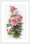 Merejka tikkimiskomplekt Roosad roosid SK155, 16x27,5