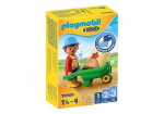70409 PLAYMOBIL&reg; 1.2.3 Ehitaja koos k&auml;ruga
