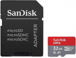 Sandisk m&auml;lukaart microSDHC 32GB Ultra 120MB/s A1 + adapter