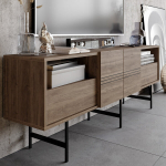 TV-laud Kalune Design Derin, pruun/must