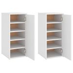 vidaXL kingakapid 2 tk, valge, 32 x 35 x 70 cm, puitlaastplaat