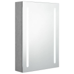 vidaXL LED vannitoa peegelkapp, betoonhall, 50 x 13 x 70 cm